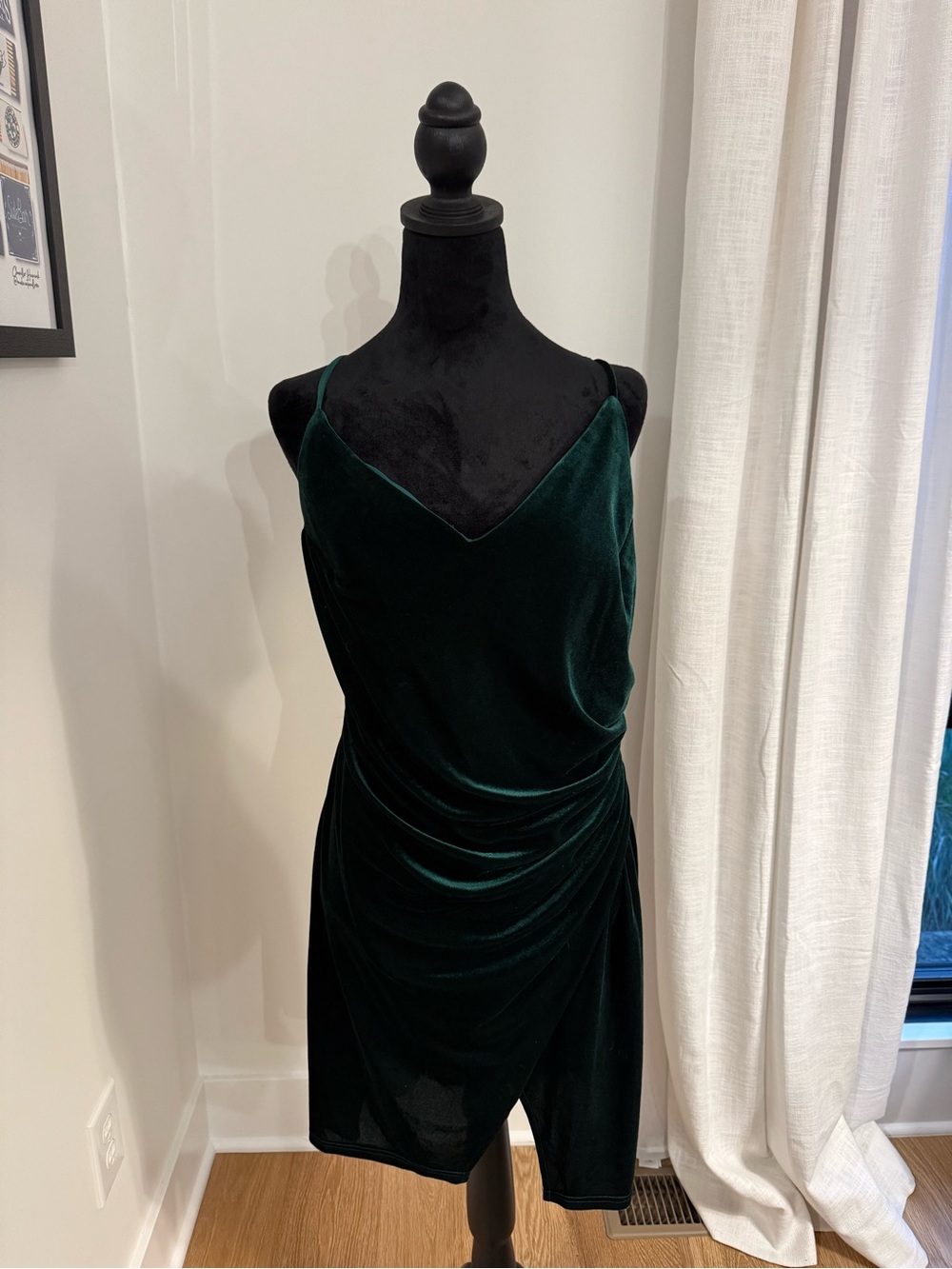 Ever Pretty Emerald Green Velvet Midi Dress Size 20